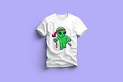 Cute Kung Fu Alien With Nunchaku, an Object Illustration by Artstorystudio (Thumbnail 3 of 3)