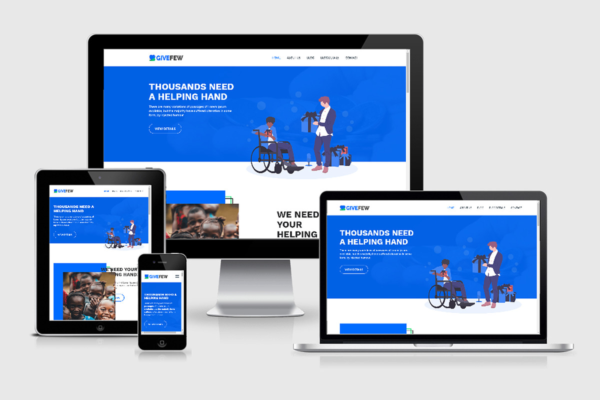 Nonprofit Charity Website Template, a Websites & App Template by DotThemes (Photo 2 of 2)