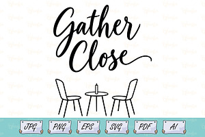 Gather Close Cozy Chairs Line Art