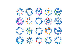 Doodle loading indicator set, an Object Graphic by pikepicture
