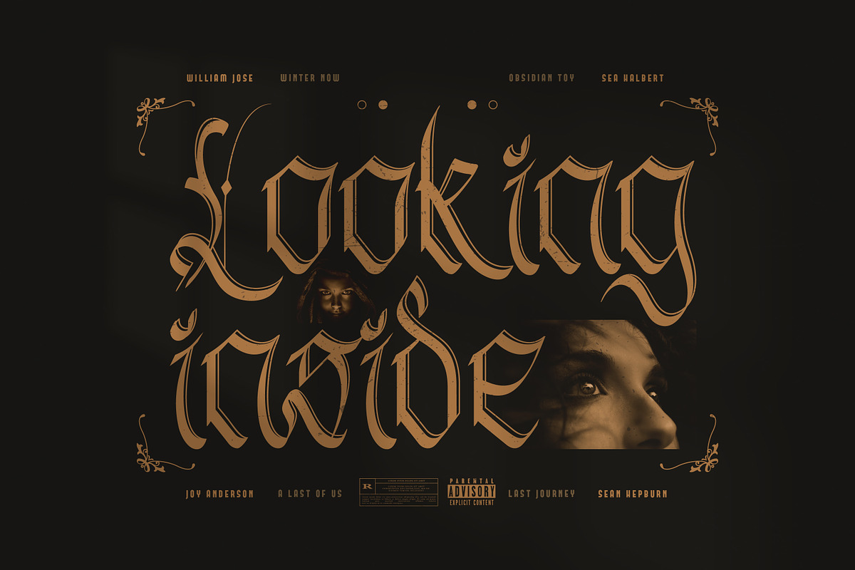 Djokovic Calligraphic Typeface, a Blackletter Font by infernostudio3 (Photo 5 of 11)