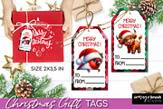 Cute Christmas Printable Gift Tags, a Seasonal Illustration by Orange Brush Studio (Thumbnail 5 of 10)