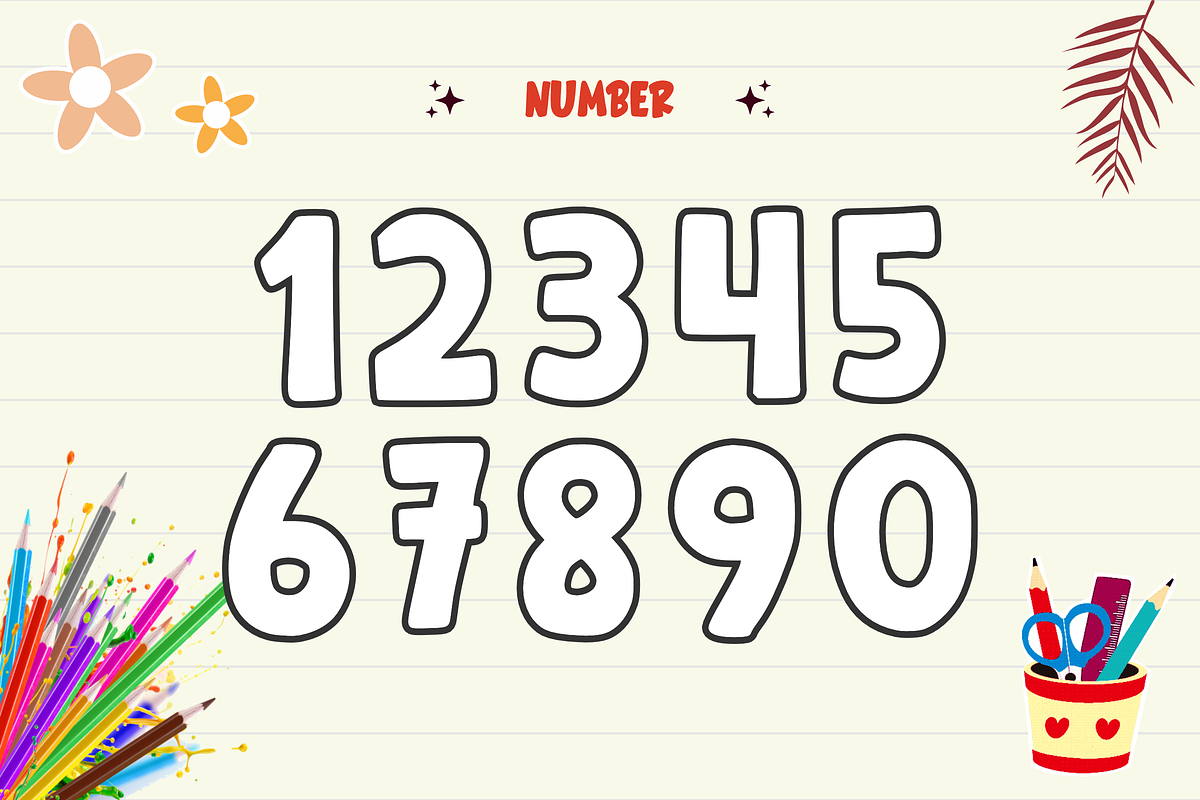 Retro School - Playful Display Font, a Sans Serif Font by KiddoGlyphs Studio (Photo 5 of 5)