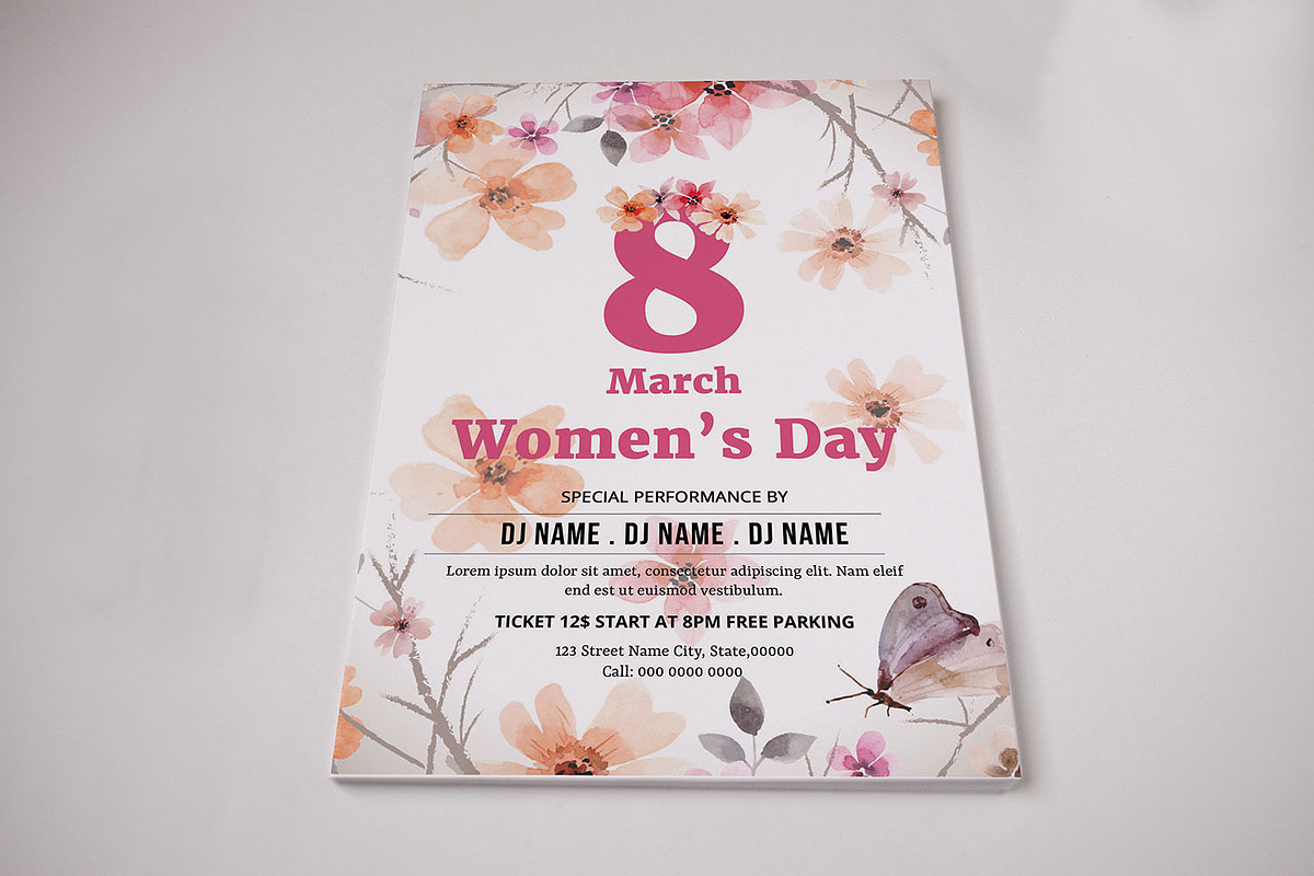 Women's Day Party Flyer, an Invitation Template by Template Shop (Photo 2 of 4)