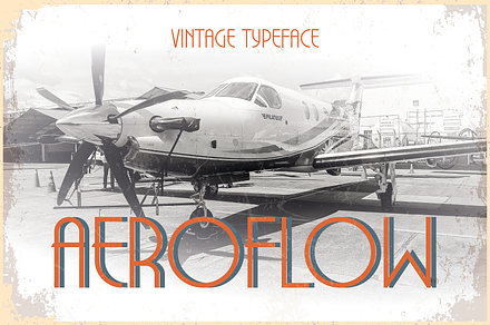 Aeroflow - Vintage Aviation Display, a Sans Serif Font by HipFonts