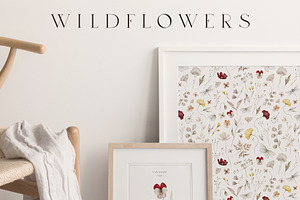 Wildflowers Watercolor Wild Botany