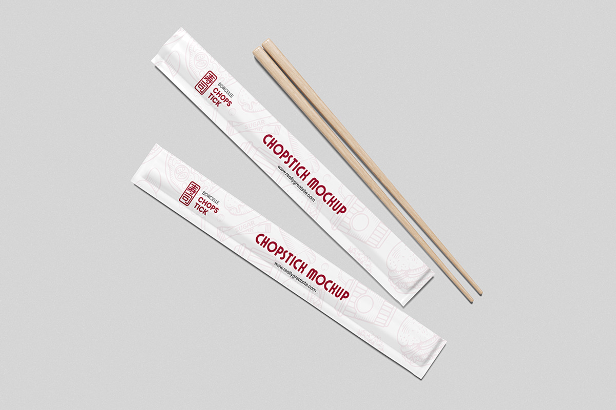 Chopstick Mockup, an Advertising Mockup by swsi-studio (Photo 4 of 5)