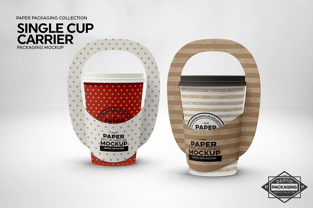 Single Cup Paper Carrier Mockup, a Cups & Container Mockup by INCDesign (Photo 4 of 7)