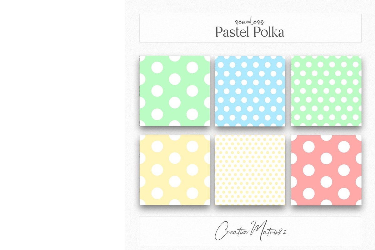 Pastel Polka Dots Digital Paper, a Pattern Graphic by Creative Matrix82 (Photo 3 of 6)