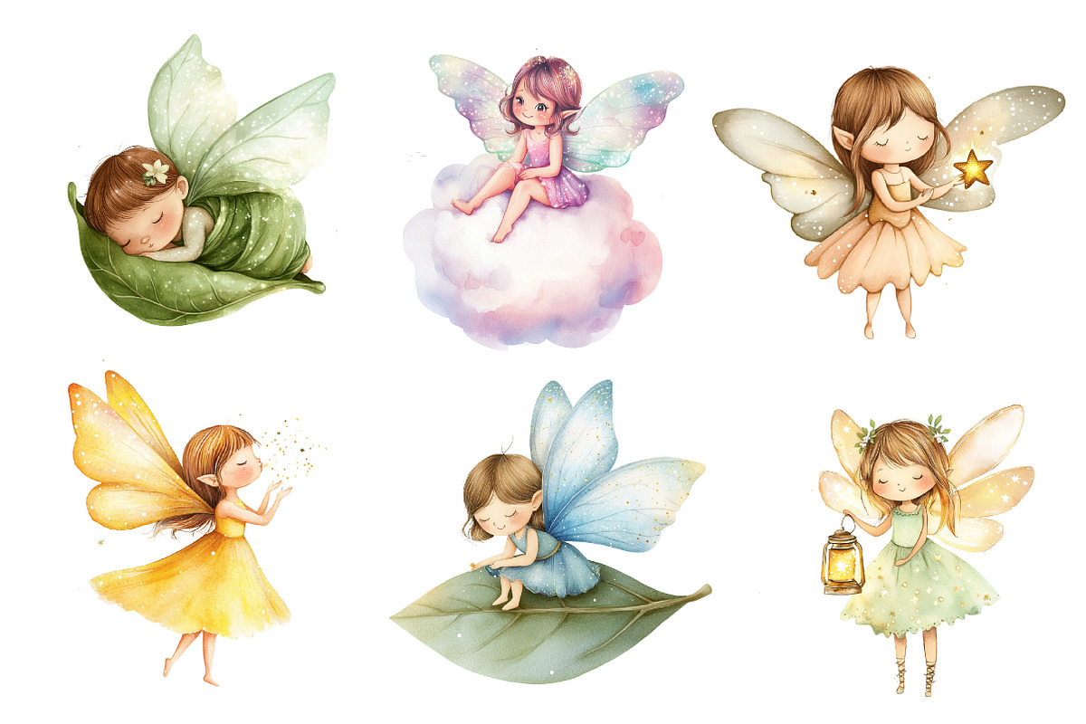 Adorable Tiny Fairy & Sparkles, an Illustration by CreationArt (Photo 3 of 5)