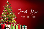 Red Christmas card design, a Social Media Template by MS Designer (Thumbnail 1 of 2)