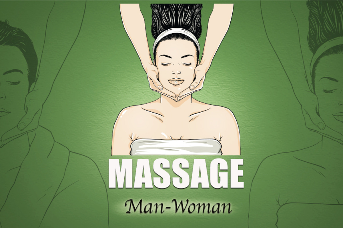 Massage Vector - Man/Woman, a Healthcare Illustration by BusOne (Photo 3 of 3)