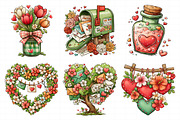 Whimsical Valentine Clipart Png, an Illustration by Daily.Designs (Thumbnail 4 of 7)