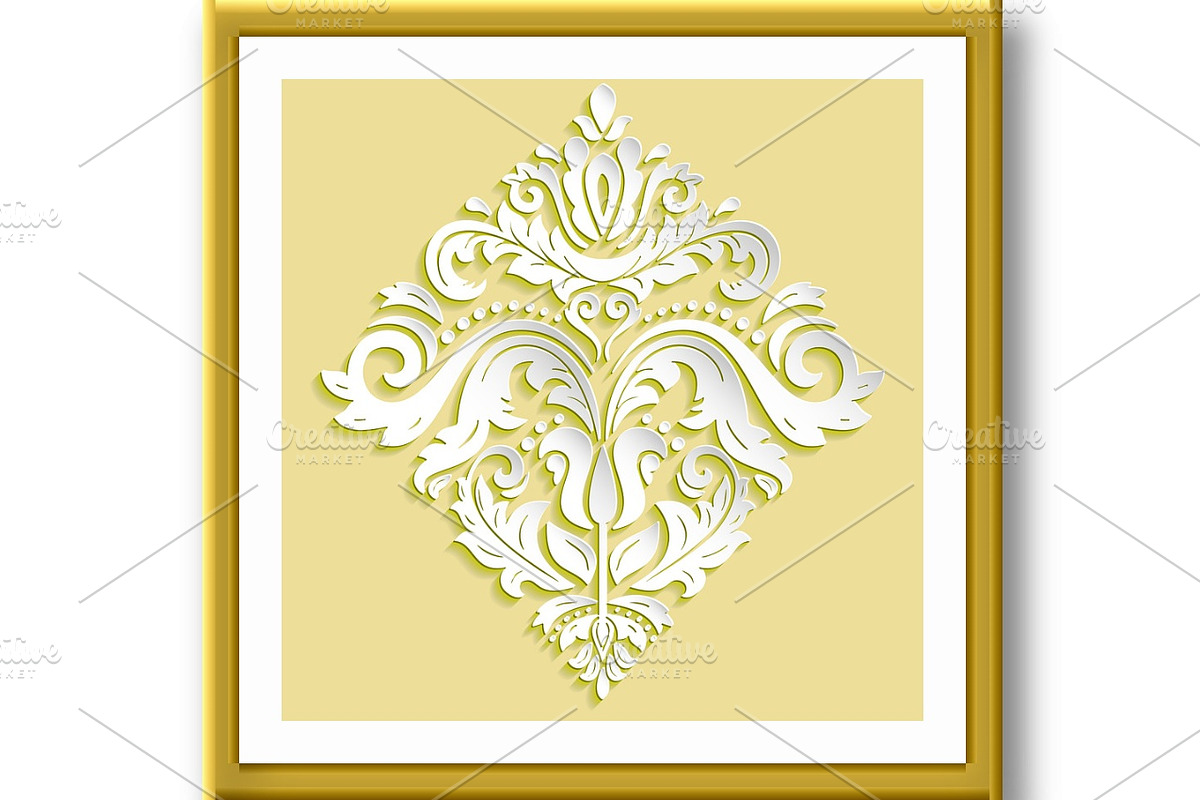 Oriental Vector Pattern With 3D, a Decorative Illustration by FineArtStudio (Photo 3 of 3)