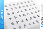 Winter Line Icons Set, an Icon by Voysla's Shop (Thumbnail 1 of 4)