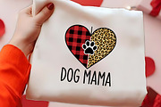 Dog Mama Plaid Leopard Heart PNG Art, a Seasonal Illustration by CrexoraLab (Thumbnail 2 of 4)