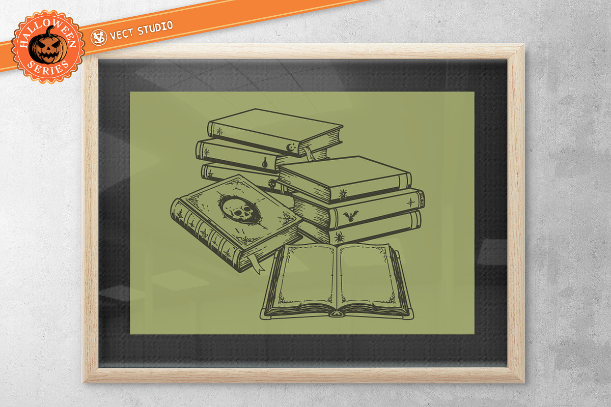 20 MagicBooks Halloween StampBrushes, a Brush Add-On by vectstudio (Photo 8 of 10)
