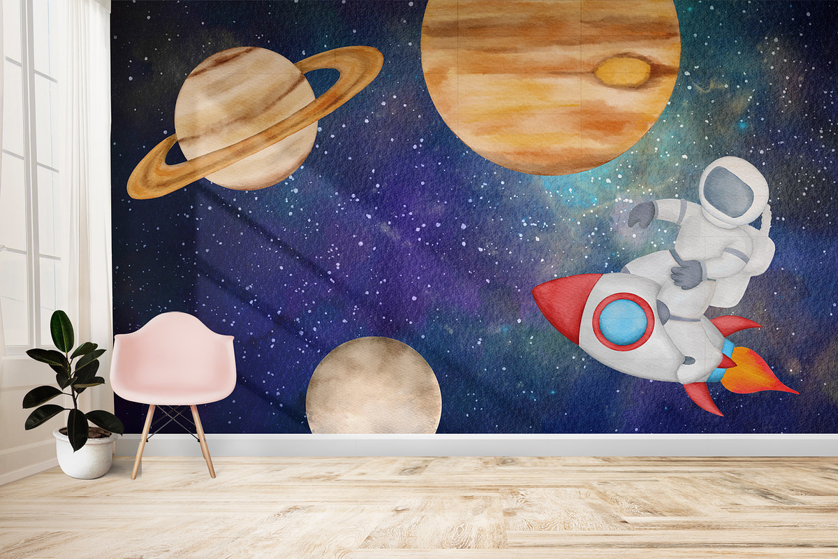 Watercolor Space Clipart - Astronaut, an Illustration by NancyDzines (Photo 3 of 3)