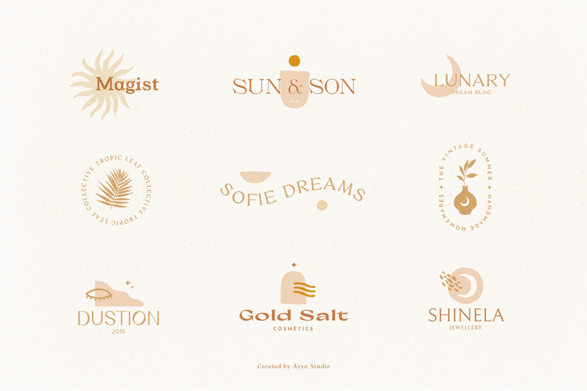 100 Handcrafted Logo Templates, a Branding & Logo Template by Ayya Studio (Photo 24 of 25)