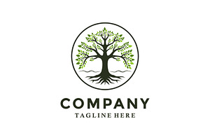 Tree of Life Root and Leaf logo, a Branding & Logo Template by jundio studio
