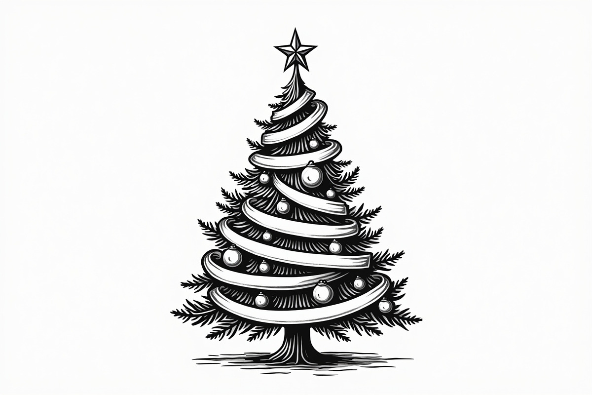 Merry Christmas Tree Clipart Collect, an Illustration by jahid234 (Photo 21 of 21)