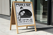 Wooden A-Frame Sign Mockup, a Mockup by Northink (Thumbnail 1 of 3)