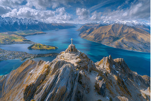 On rocks in The Remarkables, a, a Person Photo by ZinetroN