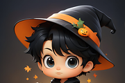 Procreate Chibi Halloween Stamps, a Brush Add-On by OneBerryCreations (Thumbnail 7 of 9)