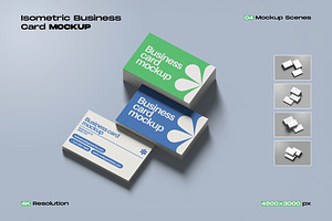 Isometric Business Card Mockup, a Books & Magazine Mockup by My Code Std
