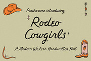 Rodeo Cowgirls // Western Font, a Handwritten Font by PeachCreme (Thumbnail 1 of 10)