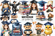 Cute Graduation Day Clipart, an Illustration by Designworld (Thumbnail 1 of 6)