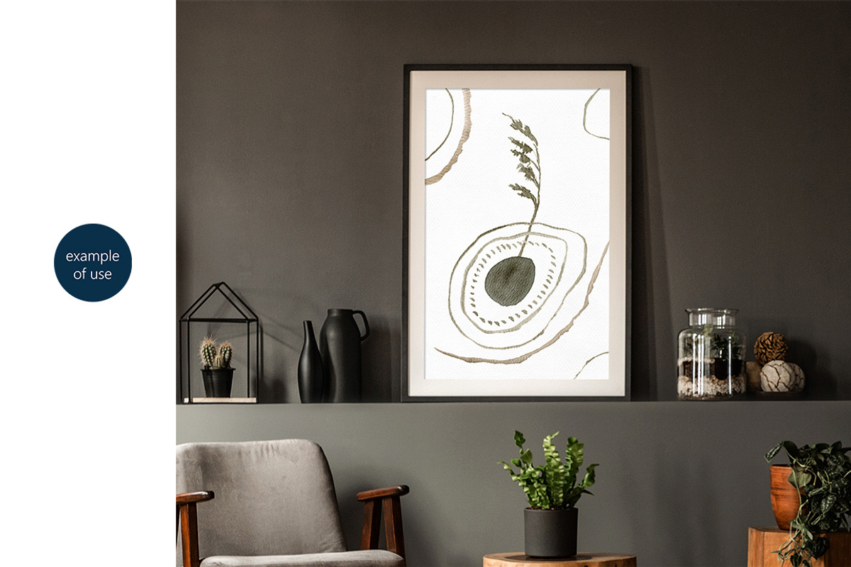 Japandi - abstract watercolor set, a Texture Graphic by KatsiarynaKa (Photo 14 of 19)
