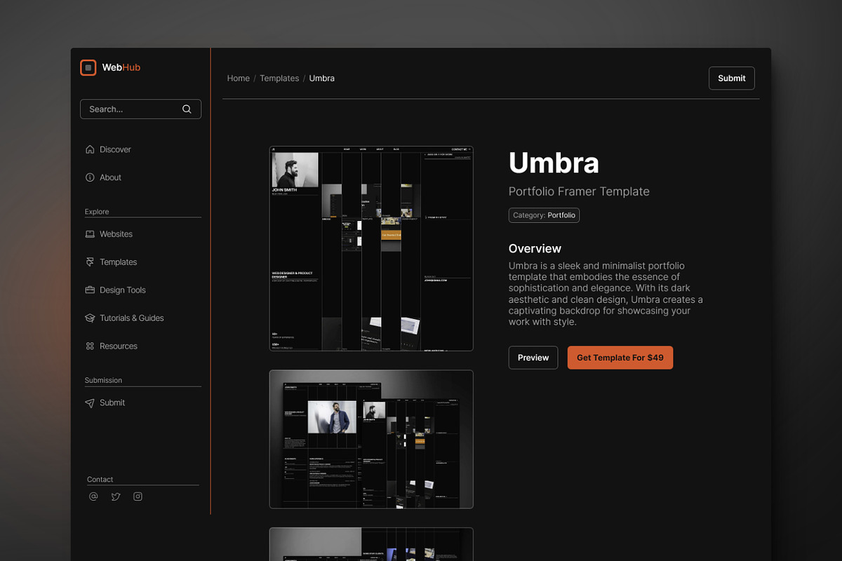 WebHub - Curation Framer Template, a Landing Page Template by THdesign (Photo 3 of 3)