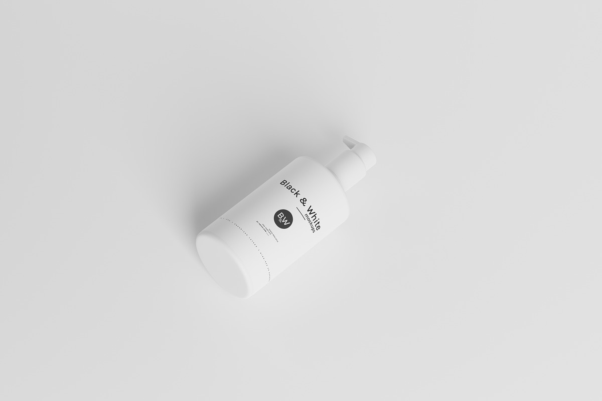 Black & White Mockups - Pump Bottles, a Packaging Mockup by pmvch (Photo 66 of 160)