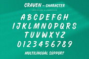 Craven - Display Font, a Script Font by Alpaprana (Thumbnail 8 of 9)