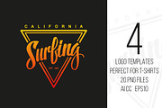 Surfing Logo Set., a Graphic by Finevector (Thumbnail 1 of 6)
