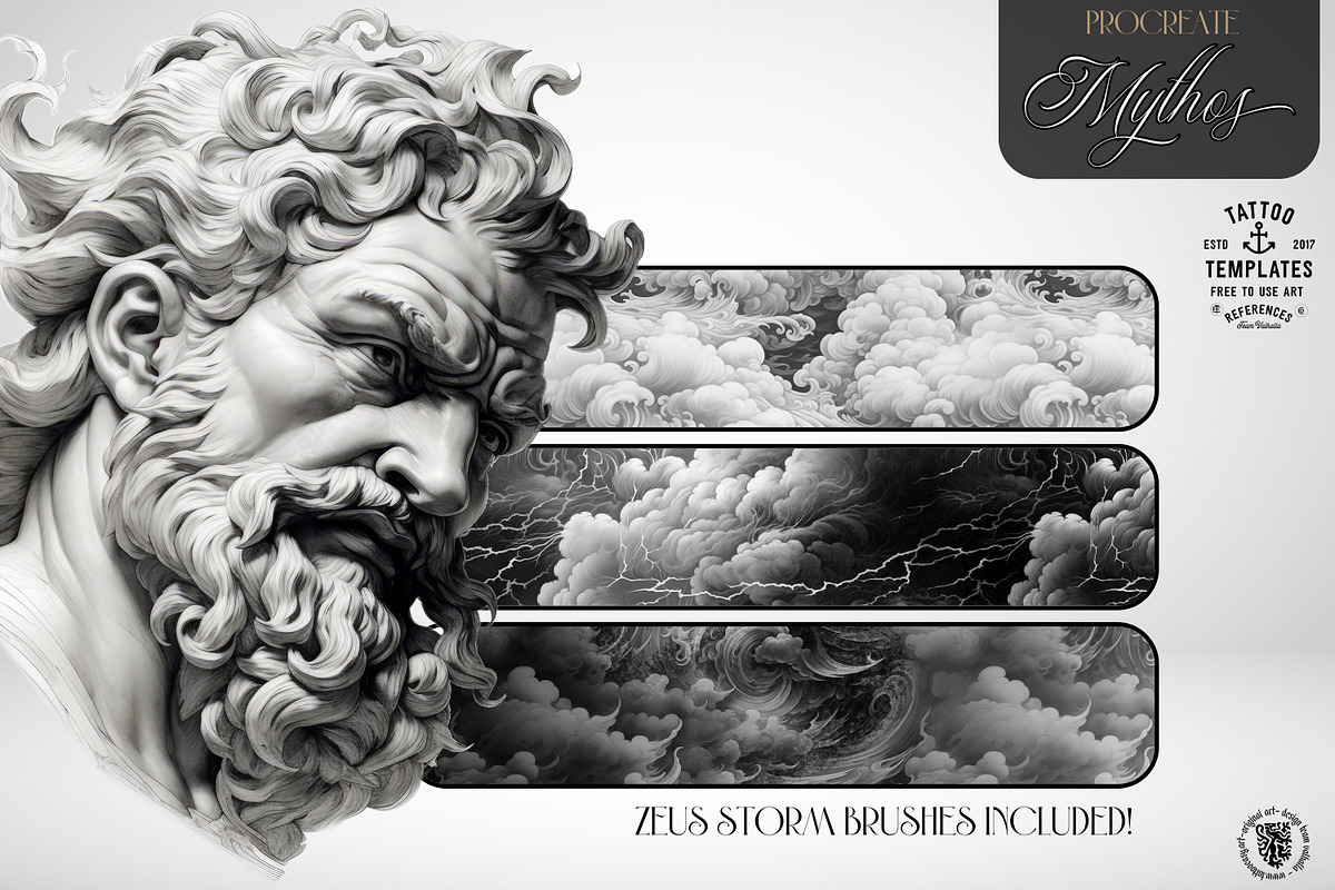 Procreate ~ Greek mythology ~, a Brush Add-On by Studio.Valhalla (Photo 3 of 5)