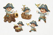 Friendly Pirate Kid Cute Cartoon, a Person Illustration by Gohsantosa (Thumbnail 4 of 4)