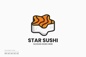 Star Sushi Logo, a Branding & Logo Template by Zeer Graphic