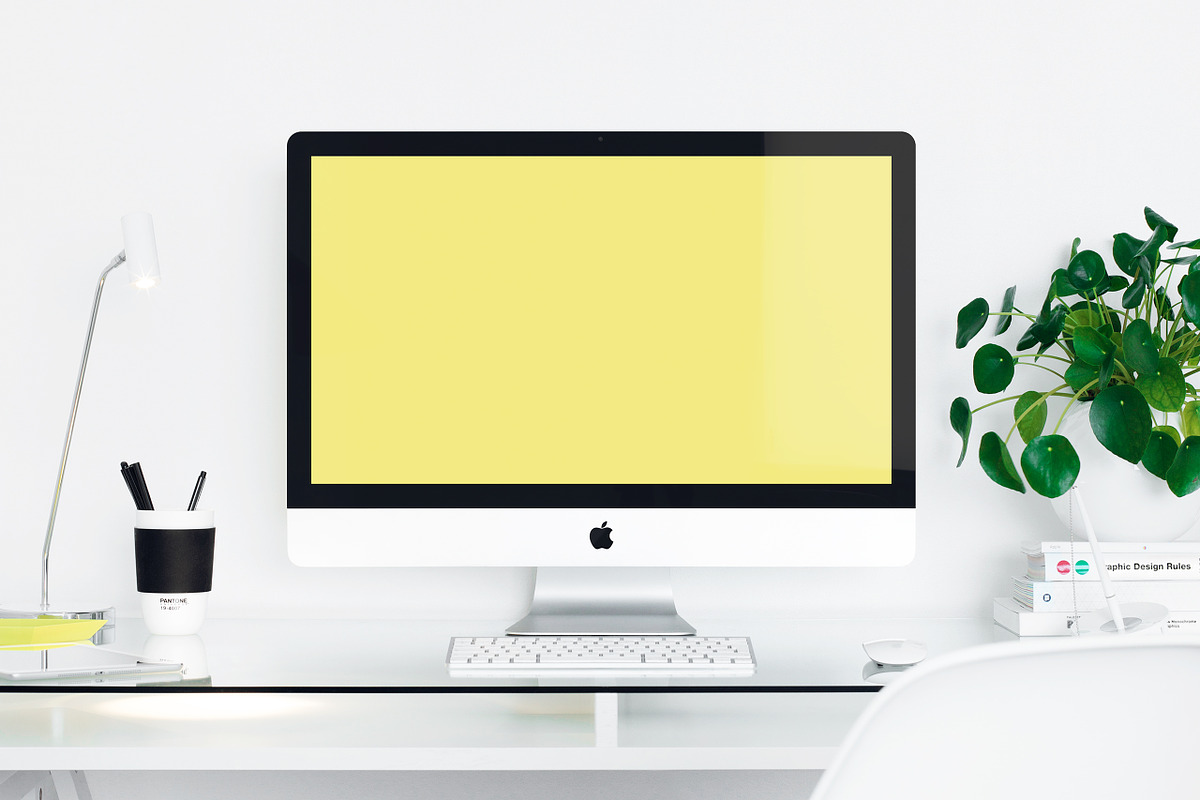 Apple iMac 27 Desktop Mockup Photo, a Mac Mockup by stellarshots (Photo 2 of 2)
