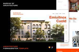 Architecture Figma&Sketch Template, a Landing Page Template by darina.vnk