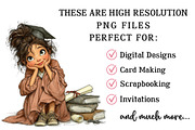 Whimsical Graduation Children Clipar, an Illustration by OK Design (Thumbnail 4 of 6)