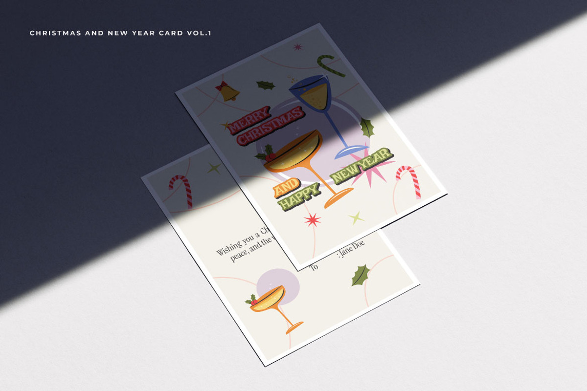 Christmas And New Year Card Vol.1, an Invitation Template by Bewalrus Studio (Photo 3 of 4)