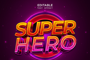 Super Hero Editable Text Effect