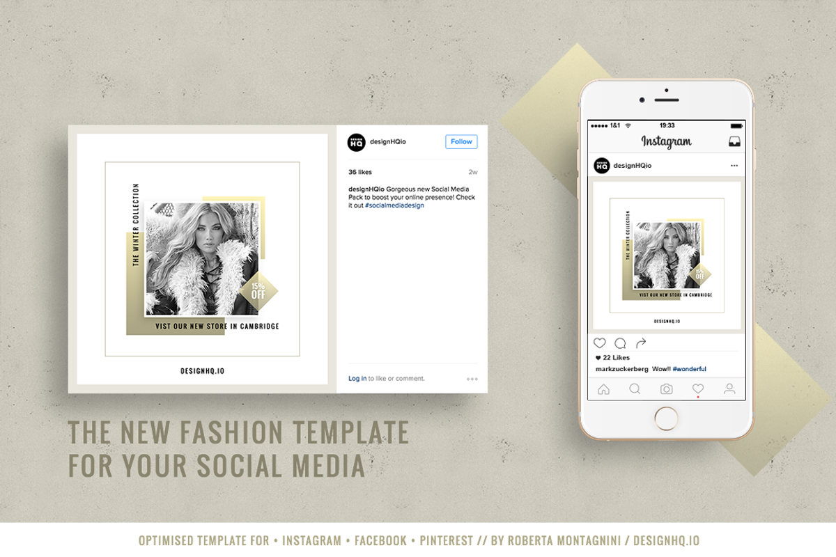 So Chic! Social Media Pack (single), a Social Media Template by DESIGN HQ (Photo 2 of 4)