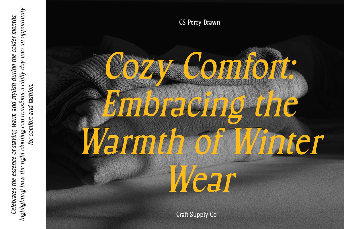 CS Percy Drawn, a Serif Font by Craft Supply Co. (Photo 6 of 8)