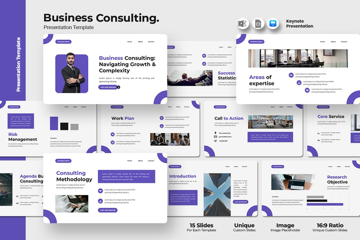 Business Consulting Keynote Template, a Presentation Template by Iqsiart Studio (Photo 1 of 3)