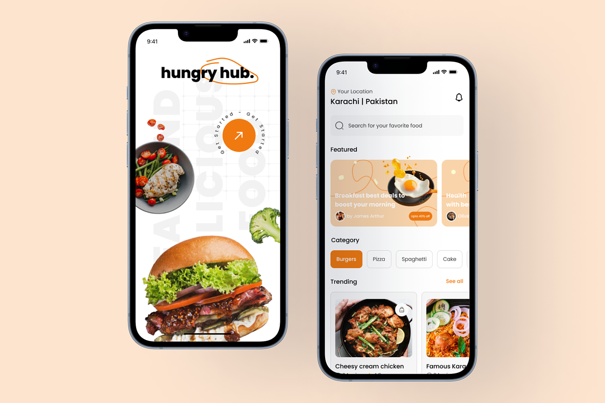 Hungry Hub - Food App UI Kit, an UI Kit Template by Digibulbo (Photo 4 of 8)