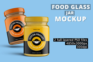 Pickle Sauce Honey Glass Jar Mockup