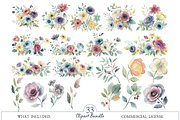 Pastel Wildflower Clipart Bundle, an Illustration by MockupWizard (Thumbnail 2 of 5)